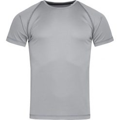 Koszulka T-shirt, Szara, Sportowa, ACTIVE-DRY Poliester, Raglanowe Rękawy, Popielata. Szare t-shirty męskie Stedman, m, bez wzorów, z materiału, bez kołnierzyka. Za 55.00 zł.