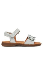 Froddo Sandały Lore Flowers G3150251-26 M Srebrny. Szare sandały dziewczęce Froddo, ze skóry, bez zapięcia. Za 219.99 zł.