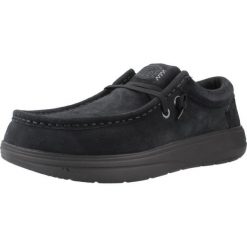 HeyDude Męskie Buty Mokasyny Wsuwane Zamszowe Wally Comf Suede 42. Czarne mokasyny męskie Hey dude, z materiału. Za 409.80 zł.