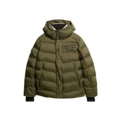 Kurtka puchowa Superdry. Zielone kurtki męskie Superdry., l, bez wzorów, z materiału, eleganckie, bez kaptura. Za 1,465.60 zł.