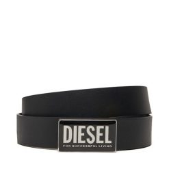 Pasek Diesel. Czarne paski męskie Diesel, bez wzorów. Za 421.99 zł.