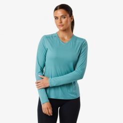 Koszulka treningowa damska Swedemount Ultra Light LS Tee szybkoschnąca. Niebieskie t-shirty damskie SWEDEMOUNT, bez wzorów, z syntetyku, bez kołnierzyka. Za 149.99 zł.