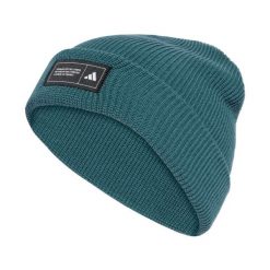 Czapka adidas Essentials Cuffed — 100% akryl, unisex M/L. Zielone czapki męskie Adidas, bez wzorów, klasyczne. Za 77.99 zł.