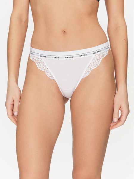 Guess Figi brazylijskie O4YE00 PZ01C Biały. Białe figi damskie Guess, l, z aplikacjami, z syntetyku. Za 69.99 zł.