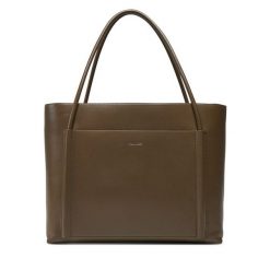 Torebka Calvin Klein. Brązowe shopper bag damskie CALVIN KLEIN, bez wzorów, bez dodatków. Za 439.99 zł.