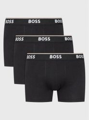 BOSS Komplet bokserek Power 50475274 Czarny. Czarne bokserki męskie Boss, bez wzorów, z bawełny. Za 129.99 zł.