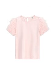 Coccodrillo T-Shirt WC5143202EJG Różowy Regular Fit. Czerwone koszulki dziewczęce COCCODRILLO, bez wzorów, z bawełny, bez ramiączek. Za 49.99 zł.
