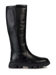 Geox Skórzane kozaki "Vilde" w kolorze czarnym rozmiar: 37. Czarne kozaki damskie Geox, bez obcasa. Za 456.87 zł.