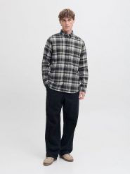 Jack & Jones Koszula - Regular fit - w kolorze szarym rozmiar: XL. Szare koszule męskie Jack & Jones, xl, bez wzorów, z bawełny, bez kołnierzyka, bez ramiączek. Za 73.76 zł.