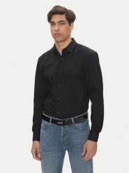 HUGO Koszula Koey 50544922 Czarny Slim Fit. Czarne koszule męskie Hugo, m, bez wzorów, z bawełny, bez kołnierzyka, bez ramiączek. Za 249.99 zł.
