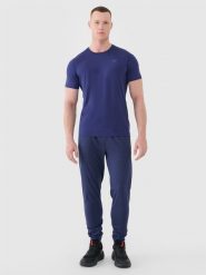 4F Spodnie treningowe szybkoschnące męskie - granatowe XL. Niebieskie spodnie dresowe męskie 4f, z dresówki. W wyprzedaży za 149.99 zł.