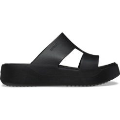 Klapki damskie Crocs Gateway Platform H-Strap. Czarne klapki damskie Crocs, bez wzorów, bez obcasa. Za 159.00 zł.