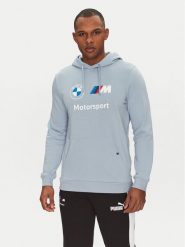 Puma Bluza BMW MMS Ess 624162 Błękitny Regular Fit. Niebieskie bluzy bez kaptura męskie Puma, l, z bawełny. Za 209.99 zł.
