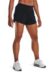 Under Armour Szorty funkcyjne "Vanish" w kolorze czarnym rozmiar: M. Czarne spodenki sportowe damskie Under Armour, m, z materiału, outdoorowe. Za 140.20 zł.