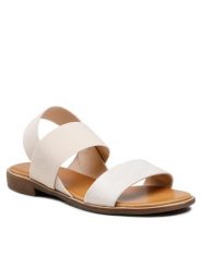 Clara Barson Sandały WS6112-02 Beżowy. Brązowe sandały damskie Clara Barson, bez wzorów, ze skóry, bez obcasa, na płaskiej podeszwie. Za 79.99 zł.