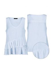 Eight2Nine Top w kolorze błękitnym rozmiar: L/XL. Niebieskie topy damskie Eight2Nine, l, bez wzorów, bez kołnierzyka. Za 96.14 zł.