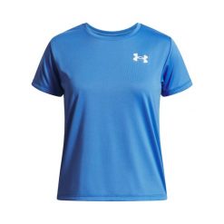 Koszulka dla dzieci Under Armour Tech. Niebieskie koszulki dziewczęce Under Armour, l, bez wzorów, z materiału, bez ramiączek. Za 187.00 zł.