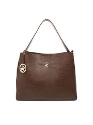 Beverly Hills Polo Club Torebka BHPC-W-04-A23 Brązowy. Brązowe torebki klasyczne damskie Beverly Hills Polo Club, bez wzorów, z materiału, bez dodatków. Za 199.99 zł.