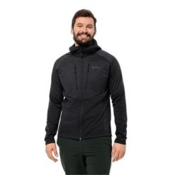 Kurtka odblaskowa Jack Wolfskin Alpgrat Pro Ins. Czarne kurtki męskie Jack Wolfskin, bez wzorów, sportowe, bez kaptura. Za 616.70 zł.