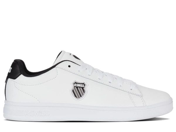 Buty męskie K-Swiss COURT SHIELD II Biały (04412-989-M). Białe buty trekkingowe męskie K-Swiss, bez zapięcia, trekkingowe. Za 159.00 zł.