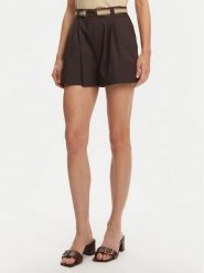 TWINSET Szorty materiałowe 251TT2106 Brązowy Loose Fit. Brązowe szorty damskie Twinset, bez wzorów, z bawełny. Za 379.99 zł.