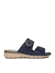 Go Soft Klapki CEO-WI16-INES-08 Granatowy. Niebieskie klapki damskie GO SOFT, bez wzorów, ze skóry, bez obcasa. Za 169.99 zł.