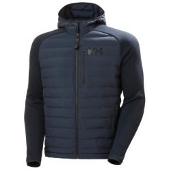 Kurtka puchowa Helly Hansen Arctic Ocean Hybrid. Niebieskie kurtki męskie Helly Hansen, m, bez wzorów, z puchu, bez kaptura. Za 657.50 zł.