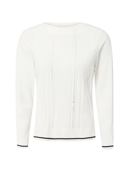 Liu Jo Collection Swetry Kobiety wiskoza biały, M. Białe swetry klasyczne damskie Liu Jo Collection, m, z wiskozy, bez kołnierzyka. Za 559.95 zł.
