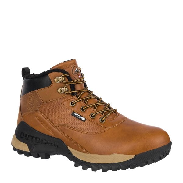 Buty męskie trekkingowe wysokie Vertigo Alpes Cotun Camel ocieplane. Brązowe buty trekkingowe męskie Aulp, bez zapięcia, trekkingowe. W wyprzedaży za 259.99 zł.