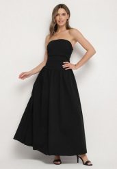 Czarna Sukienka z Bawełny Typu Bodycon Filarose. Czarne sukienki damskie Born2be, na co dzień, l, bez wzorów, z bawełny, eleganckie, bez kołnierzyka, bez ramiączek, maxi, bodycon. W wyprzedaży za 167.99 zł.