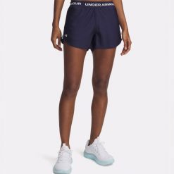 Spodenki treningowe damskie Under Armour Tech Play Up Shorts. Czarne szorty damskie Under Armour, bez wzorów, sportowe. Za 109.99 zł.