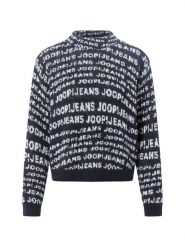 Joop Jeans sweter z dzianiny - Kalissa Kobiety niebieski|biały, M. Białe golfy damskie Joop! Jeans, m, bez wzorów, z dzianiny, bez ramiączek. Za 279.95 zł.