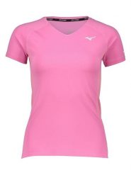 Mizuno Koszulka funkcyjna "Alpha Sun Protect" w kolorze różowym rozmiar: M. Różowe bluzki sportowe damskie Mizuno, m, bez wzorów, bez ramiączek. Za 96.83 zł.