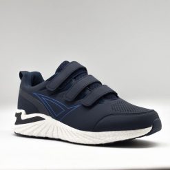 Sportowe buty na rzepy SGLOBO niebiesko-białe. Białe buty sportowe na co dzień męskie Legea, z gumy, bez zapięcia, trekkingowe. Za 132.00 zł.
