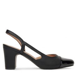 Sandały Clara Barson. Czarne sandały damskie Clara Barson, bez wzorów, bez obcasa, na słupku. Za 119.99 zł.
