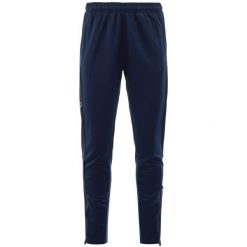 Spodnie dresowe Kappa Darente. Niebieskie spodnie dresowe męskie Kappa, bez wzorów, z dresówki. Za 193.00 zł.
