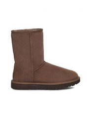 UGG Skórzane botki "Classic Short II" w kolorze brązowym rozmiar: 38. Brązowe botki damskie Ugg, z wełny, bez obcasa, bez zapięcia. Za 831.76 zł.
