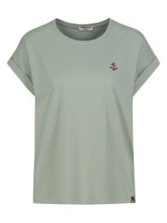 Eight2Nine Koszulka w kolorze khaki rozmiar: XXL. Brązowe bluzki damskie Eight2Nine, xxl, bez wzorów, z bawełny, bez kołnierzyka, bez ramiączek. Za 65.85 zł.
