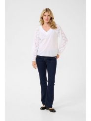 Cream Bluzka "Vera" w kolorze białym rozmiar: 40. Białe bluzki damskie Cream, bez wzorów, z bawełny, bez kołnierzyka, bez ramiączek. Za 118.56 zł.