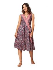 Ipanima Sukienka w kolorze granatowo-jasnoróżowym rozmiar: 34-40. Niebieskie sukienki damskie Ipanima, bez wzorów, bez kołnierzyka, bez ramiączek, midi. Za 65.99 zł.