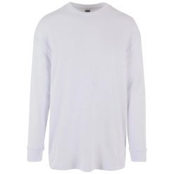 Sweter Męski Z Długim Rękawem W Prążki Organic Boxy. Białe swetry męskie Urban Classics, m, bez wzorów, bez kołnierzyka. Za 104.99 zł.