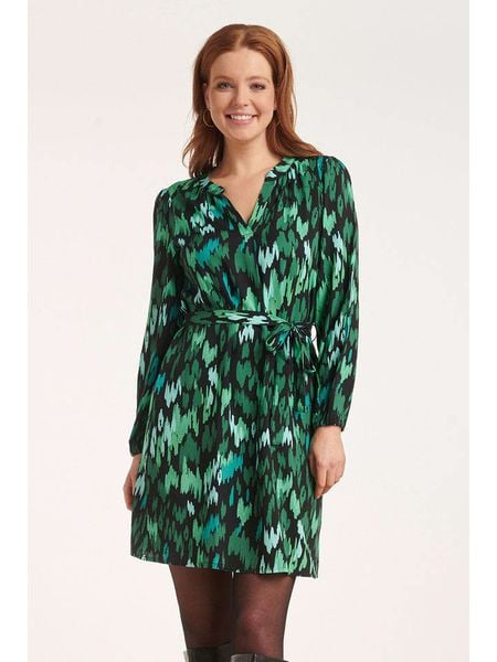 Smashed Lemon Sukienka w kolorze zielonym rozmiar: L. Zielone sukienki damskie Smashed Lemon, na co dzień, l, bez wzorów, z tkaniny, bez kołnierzyka, bez ramiączek, midi, proste. Za 153.71 zł.