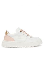 Elisabetta Franchi Sneakersy F4A9-E0523-0092 S Biały. Białe buty sportowe dziewczęce Elisabetta Franchi, bez wzorów, ze skóry, bez zapięcia. Za 819.99 zł.