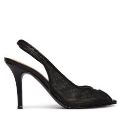 Sandały Guess. Czarne sandały damskie Guess, z aplikacjami, bez obcasa, na szpilce. Za 639.99 zł.