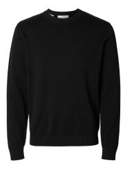 SELECTED HOMME Sweter "Kris" w kolorze czarnym rozmiar: XL. Czarne swetry męskie Selected Homme, xl, bez wzorów, z bawełny, bez kołnierzyka. Za 86.99 zł.