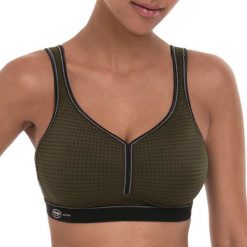 Stanik do biegania Performance z wysoki poziomem podtrzymywania. Zielone biustonosze sportowe damskie ANITA ACTIVE, bez wzorów, z elastanu. Za 276.00 zł.