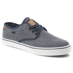 Trampki męskie Wrangler, materiałowe sznurowane na płaskiej podeszwie, szare, 20251030. Szare trampki i tenisówki męskie Wrangler, bez wzorów, z denimu, bez zapięcia. Za 159.00 zł.