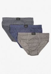 Wielokolorowe Majtki Slipy 3-pack z Bawełny Soneira. Bokserki męskie Born2be, bez wzorów, z bawełny. Za 29.99 zł.