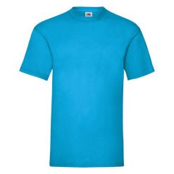 T-shirt Fruit Of The Loom Valueweight Adult Blue Azure. Niebieskie t-shirty damskie Fruit of the Loom, s, bez wzorów, z bawełny, bez kołnierzyka. Za 130.99 zł.