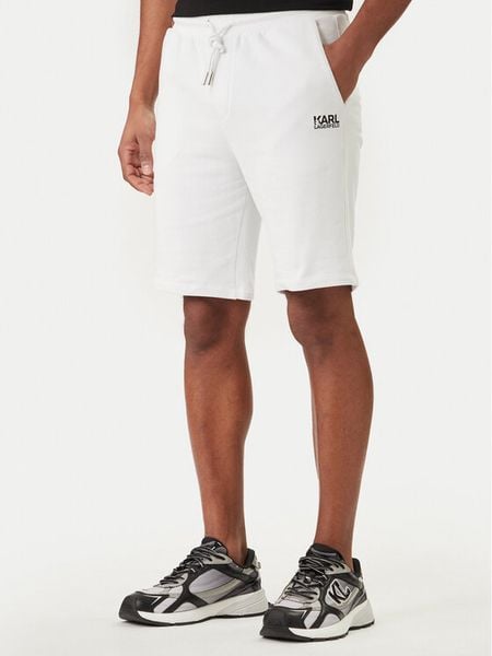 KARL LAGERFELD Szorty sportowe 705783 562917 Biały Regular Fit. Białe szorty męskie Karl Lagerfeld, m, z bawełny. Za 369.99 zł.